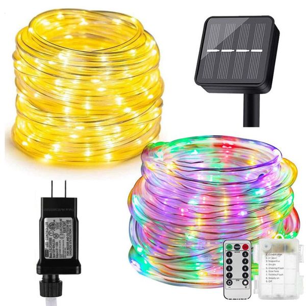

strings outdoor tube rope strip string light 10m 20m 30m diy copper wire christmas fairy for garden patio holiday wedding decor
