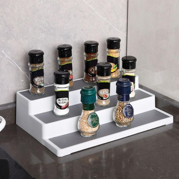 

levels spice rack anti-slip easy to install storage shelf for kitchen sturdy design accessories organizador de cocina & organization