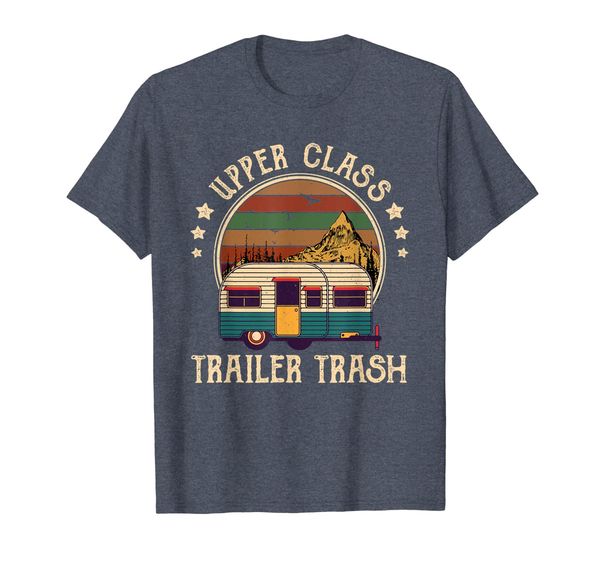 

womens vintage upper clash trailer trash camping shirt, White;black