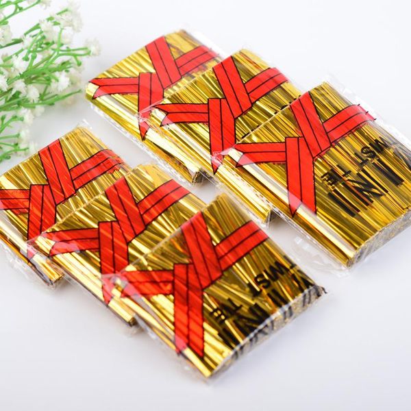 

gift wrap 800pcs/pack 6cm 8cm wire metallic twist ties for cello candy cookie cake bag wedding party birthday decoration supplies