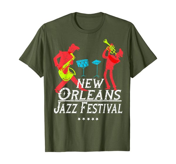 

new orleans festival of jazz music tshirt louisiana jazz tee, White;black