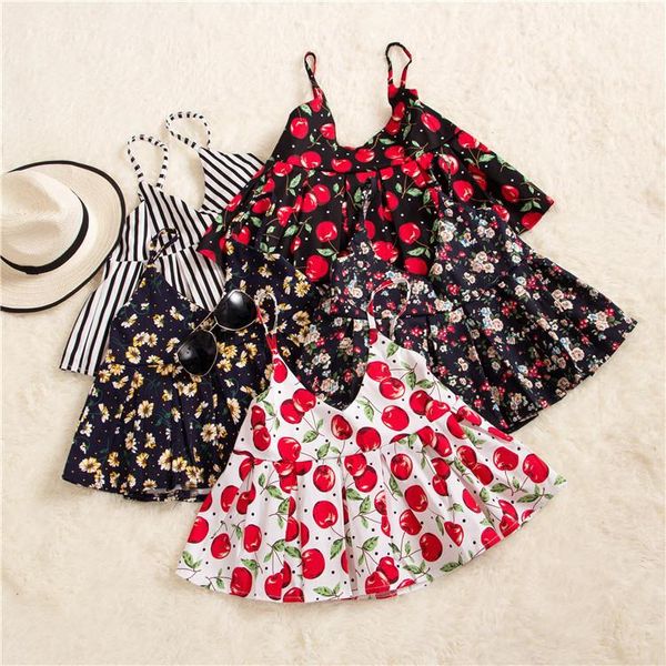 

women's tanks & camis women summer 2021 vintage black white cherry floral print corset blackless vest beachwear tank qz0095