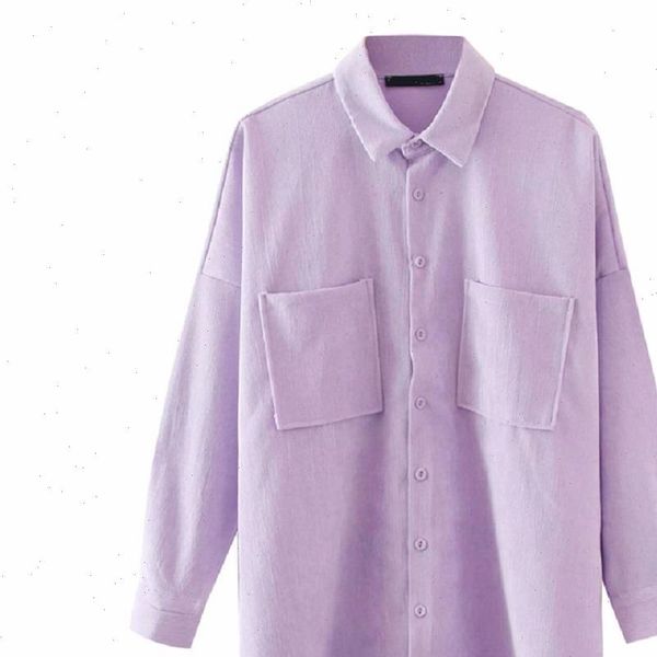 

vintage oversize corduroy korean women shirts solid long sleeve boyfriend style blouses female, White