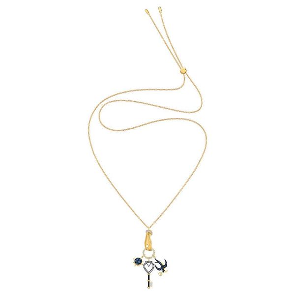 

chains stylish classic 925 sterling silver tarot charm stone set ladies necklace