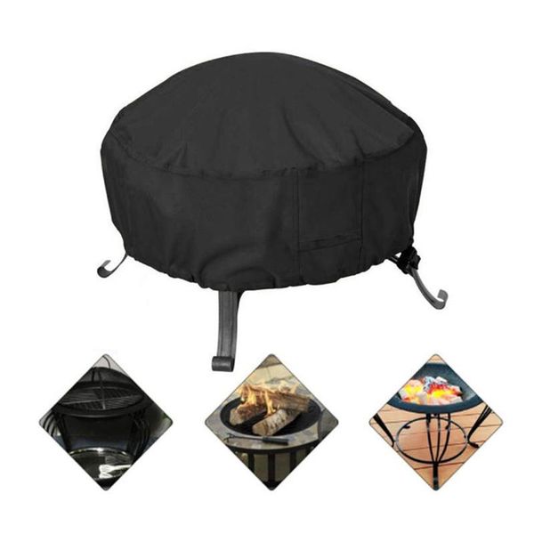 

storage bags round patio outdoor waterproof dustproof and uv resistant fire pit cover with pvc coating easy clean dust