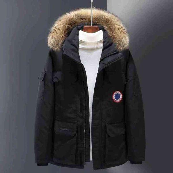 

designer luxury winter canadian map table goode coat mens womens down jacket outdoor work ins tide thickened warm clothes gooses, Black