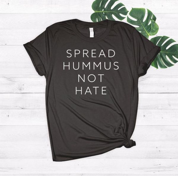 

women's t-shirt spread hummus not hate women tshirt cotton casual funny t shirt for lady yong girl tee hipster drop ship, White