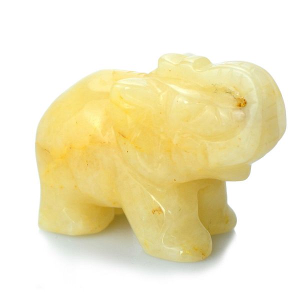 Natural Topoz Quartz Esculpida Elefante Cristal Reiki Animal Estátua