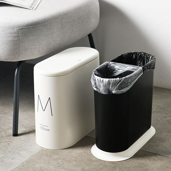 

waste bins 10l kitchen trash can with lid dry and wet partition garbage bin toilet paper basket living room push-type dustbin