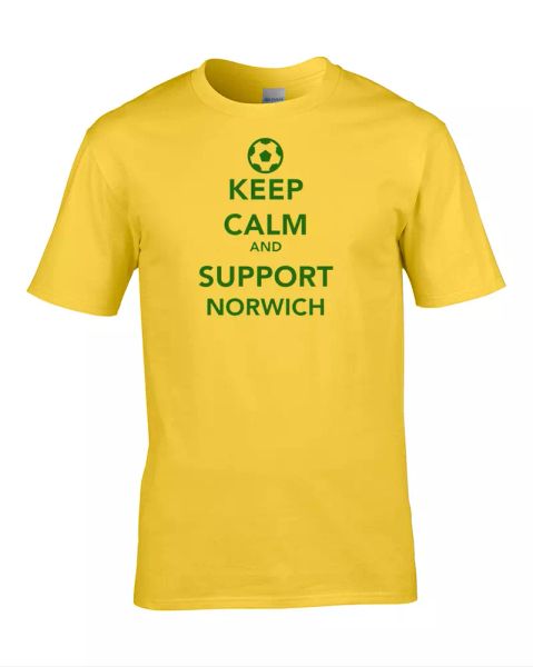 

keep calm and support norwich - mens football t shirt, White;black