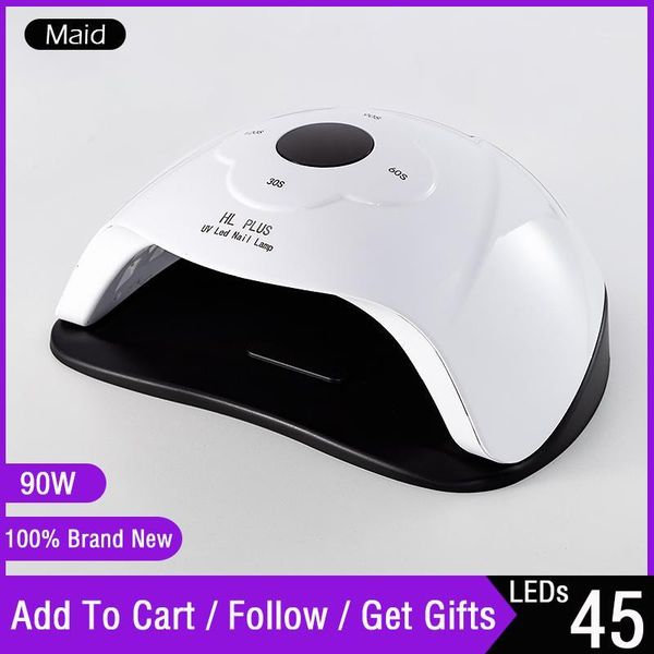 

90w/80w/36w nail light for manicure dryer 45 pcs led uv curing gel polish with motion-sensing lcd display1