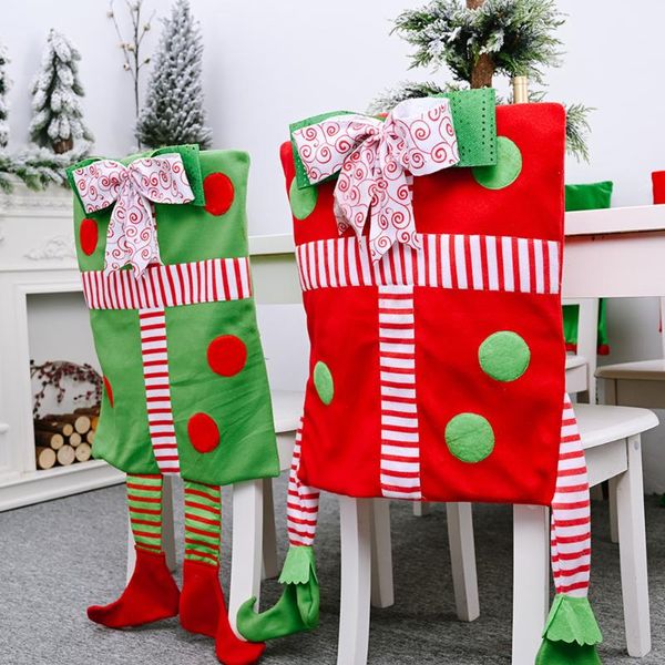 

cartoon christmas chair covers non-woven fabric 3d cutting party stools case for dining room kitchen wedding