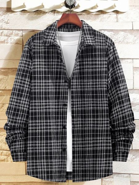 

men plaid shirt without tee w5dz#, White;black