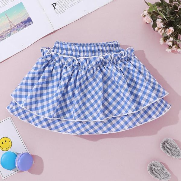 

skirts 2021 girls blue plaid pleated skirt