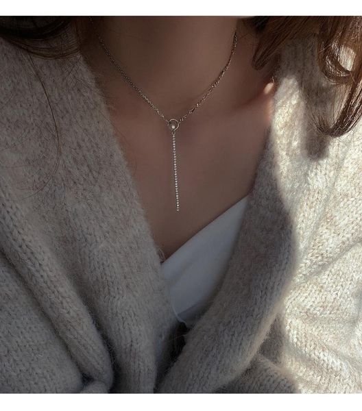 

chains s925 silver advanced sense pearl necklace 2021 party accessories