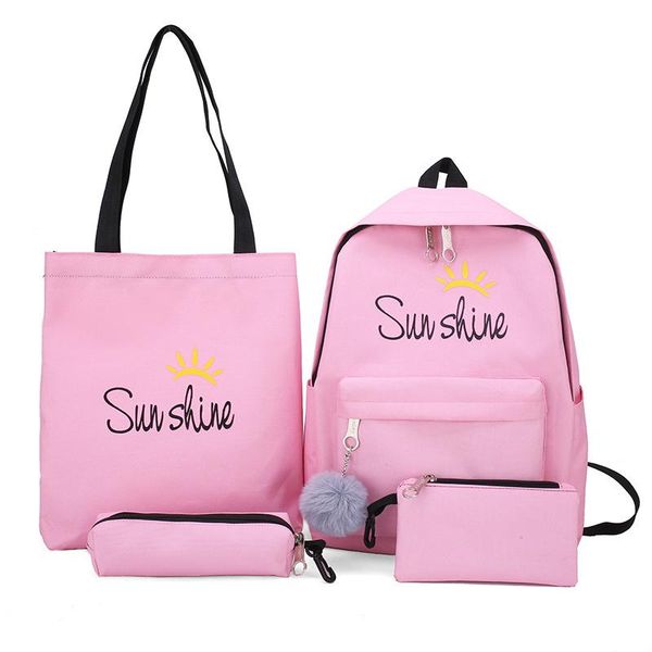 

backpack women's canvas in the bag leisure bags four piece set purse women small