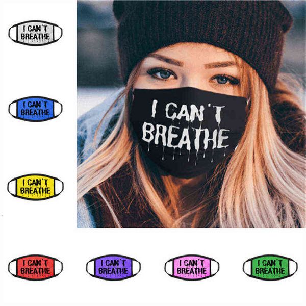 

fashion deigner face mak i can't breathe letter print women men dut-proof wahable breathable protective sale