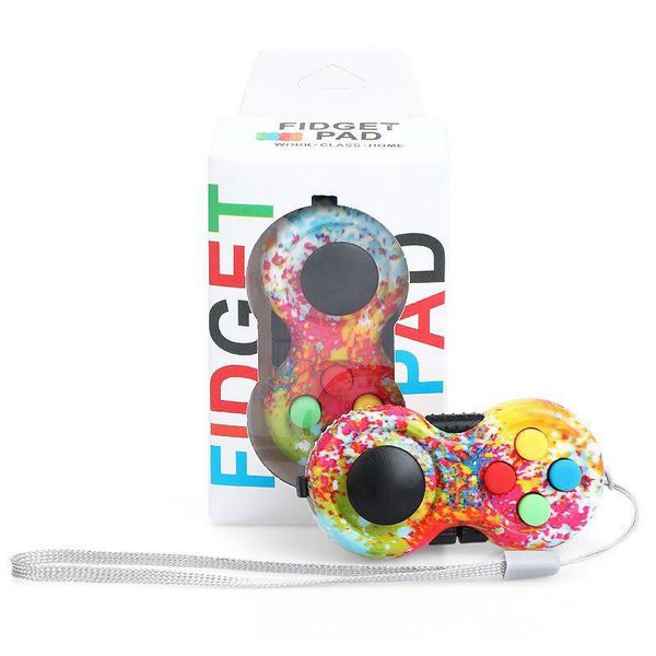 

rainbow handle antistress toy for adults children kids fidget pad stress relief squeeze fun hand interactive toys office christmas gift