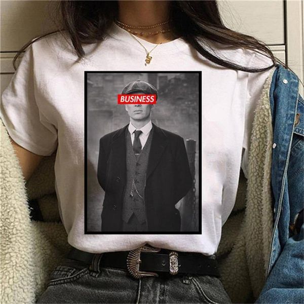 

maycaur harajuku peaky blinder women t shirt 90s ullzang graphic funny cartoon female aesthetic korean tees, White