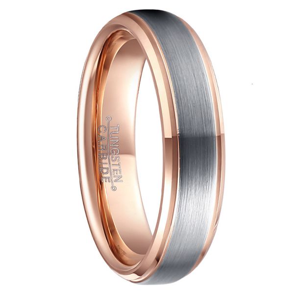 

6mm steel ring fashion simple tungsten gold men's and women's rings, Silver