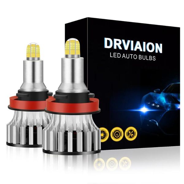 

h11h8/h9 led headlight bulbs 6000k 110w 18000lm high/low beam 8 sides 3d headlights fog lights car accessories