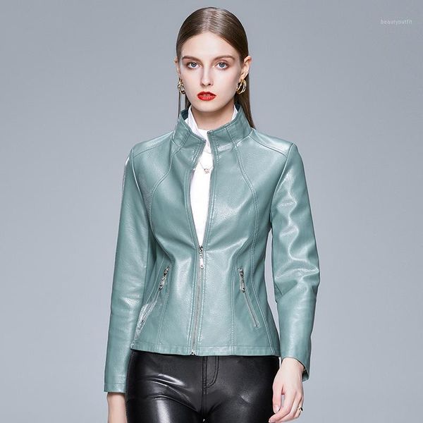 

faux leather pu jacket women spring autumn fashion motorcycle black coats outerwear short coat plus size 5xl women's &