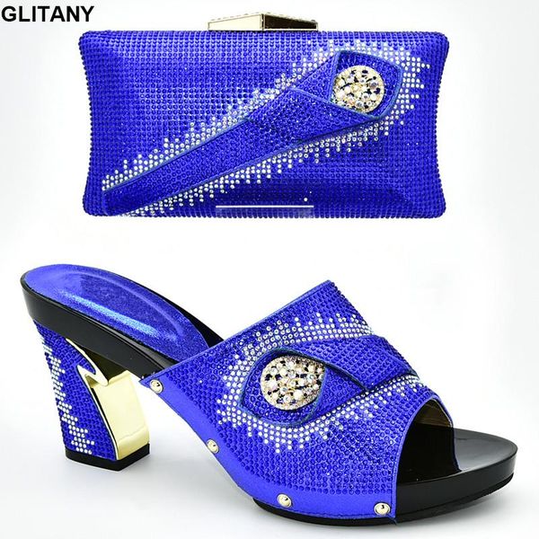 

dress shoes latest design women and bag set in italy italian with matching decorated rhinestone slip on high heels shoe, Black