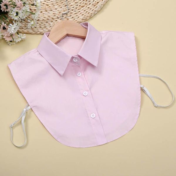 

bow ties solid shirt fake collar for women false detachable lapel blouse half sweater decor, Black;gray