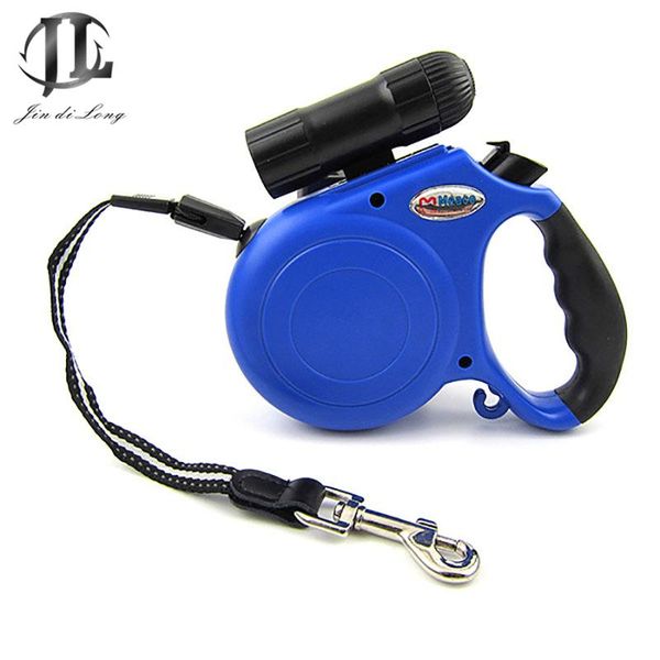 

dog collars & leashes pet leash automatic retractable nylon belt detachable night walking supplies 5m