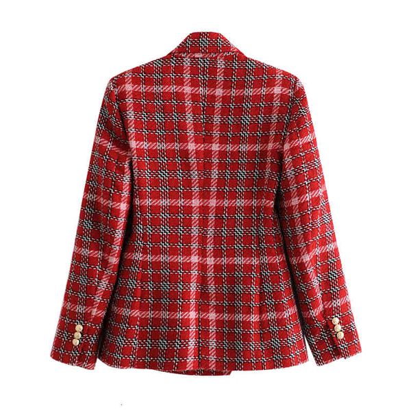 

women's suits & blazers fashion double breasted plaid and jackets work office lady autumn women suit slim business female blazer coat t, White;black