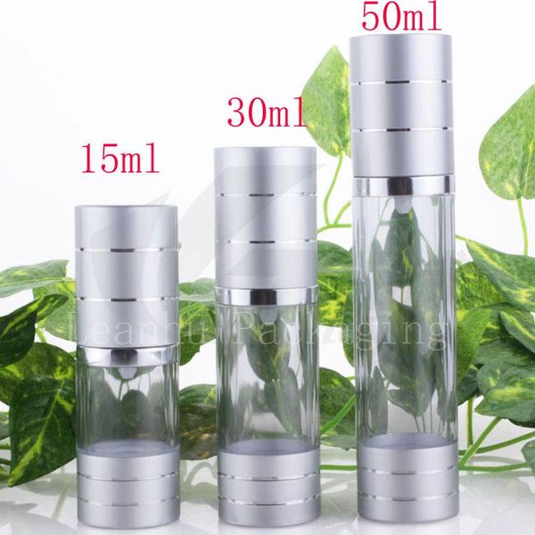 

airless cosmetic cream pump containers,lotion vacuum bottles with pump,matte silver bottle. storage & jars