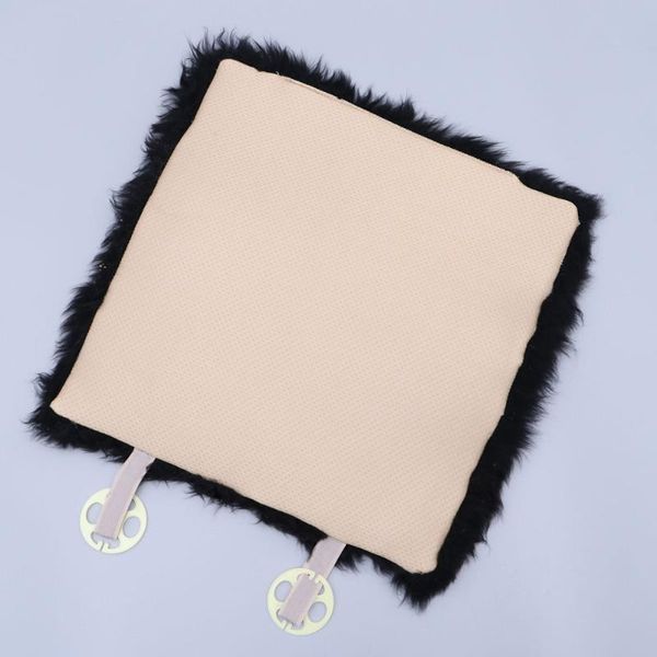 

seat cushions car cover wool interior cushion pad mat winter auto supplies (black)