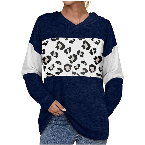 

women's hoodies & sweatshirts 2021 fashion hoodie sweatshirt for women color matching long sleeve pullover zipper loose plus size warm, Black