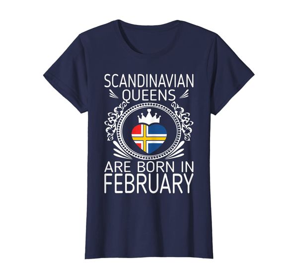 

Womens Scandinavian Queens Are Born In February Gift Tshirt, Mainly pictures
