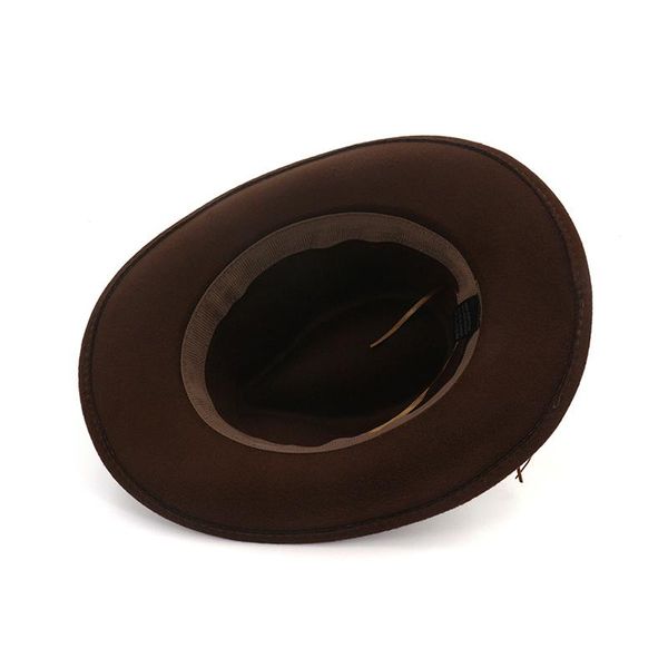 

cloches men women retro felt cap western cowboy wide brim nfe99, Blue;gray
