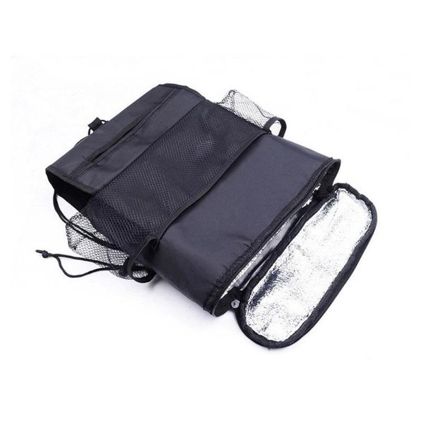 

car organizer seat back bag ice pack and cold insulation package paper towel box drink debris sorting