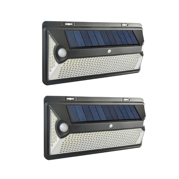 

solar lamps 2pcs 360 led lights for garden decoration pir motion sensor wall lamp waterproof powered emergency security light