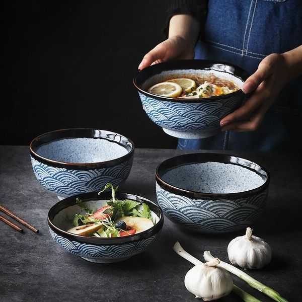 

japanese ceramic rice bowl ramen salad noodle soup restaurant kitchen tableware home decoration bowls