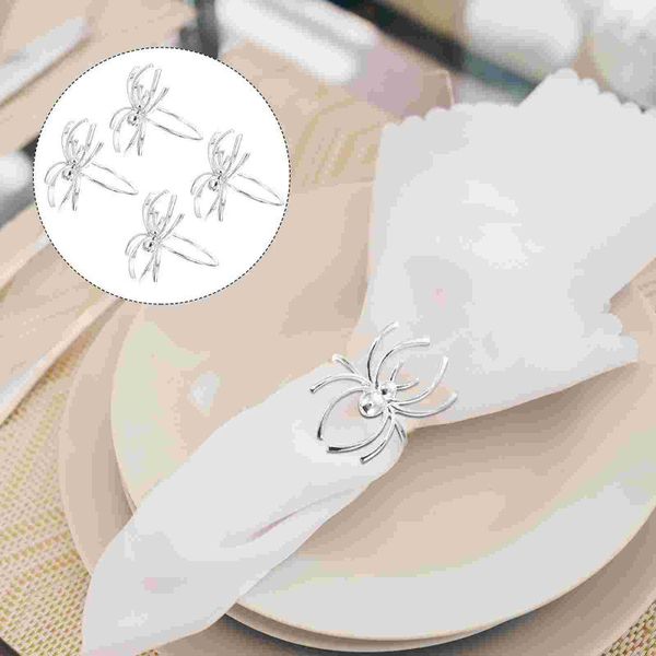

napkin rings 4pcs decorative buckles party decors (silver)