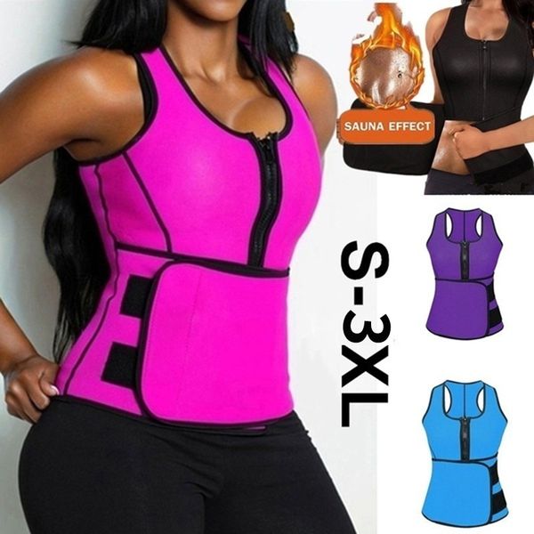 

neoprene sauna sweat waist trainer corset trimmer vest for women weight loss waist cincher shaper slimmer