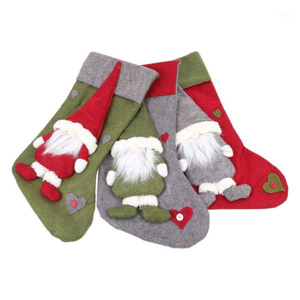 

christmas decorations 3pcs xmas hanging decors sock gift bags festival