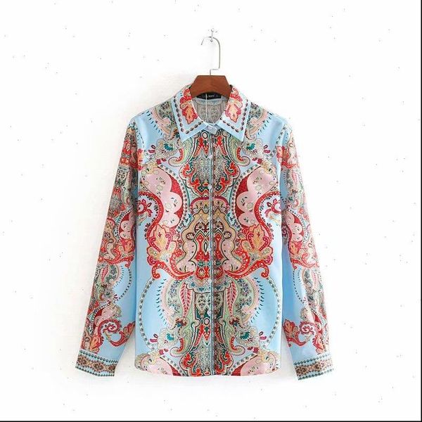 

women blouses vintage position totem flower print casual kimono blouse shirts retro business blusas chic femininas ls4281, White