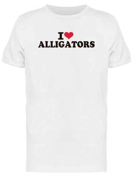 

i love alligators graphic men's tee -image by shutterstock, White;black