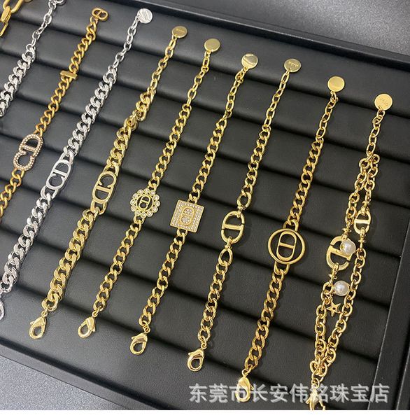 

design jewelry bracelet women's net red fashion simple letter hand, Black