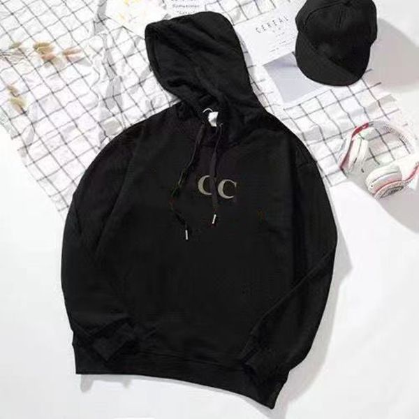 

autumn and winter designer hoodies bronzing printing mens womens the same style european & american fashion casual wild couple sweater jacke, Black