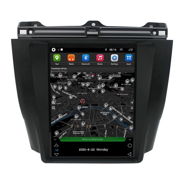 

car dvd auto radio player 9.7 vertical screen tesla style android multimedia gps for honda accord 7th