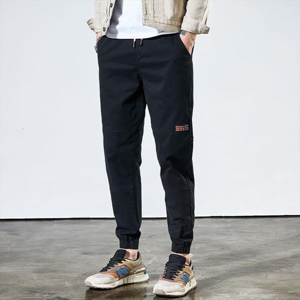 

man cargo joggers baggy women pants harem balck gray sweatpants japanese streetwear casual trousers, Black
