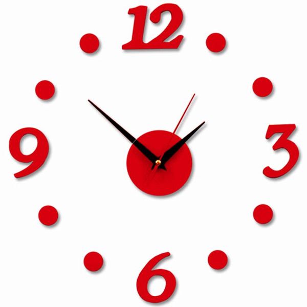 

acrylic mirror wall clock modern design silent sticker life self adhesive decorative house home decor clocks