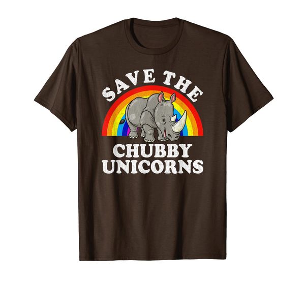 

save the chubby unicorns shirt funny rhino rainbow gift t-shirt, White;black