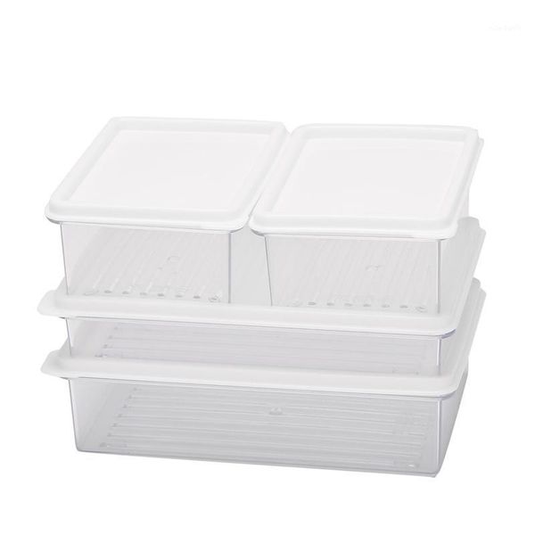 

storage bottles & jars clear fridge containers with lids stackable set,4 refrigerator organizer bins,use in ,grain and fruit